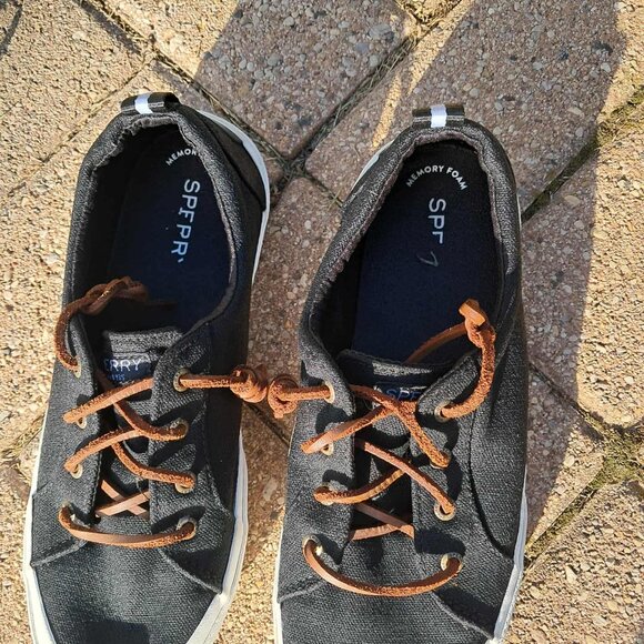 SPERRY  WOMENS SHOES BLACK SIZE 8.5 - Picture 1 of 13